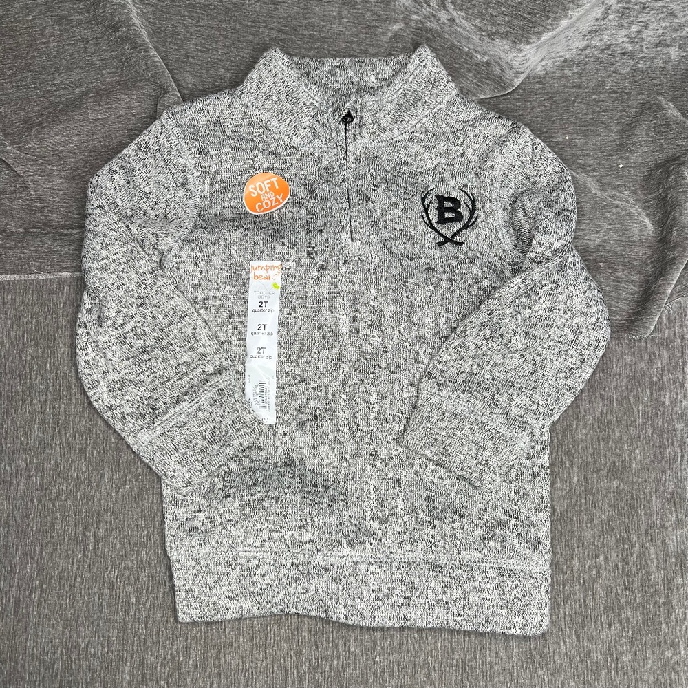 jumping beans Toddler Quarter Zip with Custom Logo | Gray